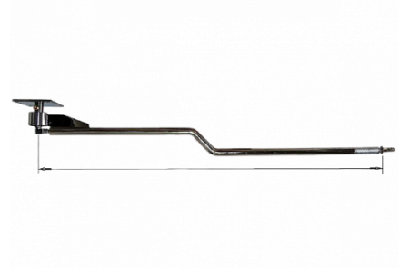 Консоль поворотная изогнутая н/ж 1450 мм