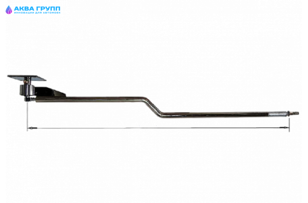 Консоль поворотная изогнутая н/ж 1450 мм