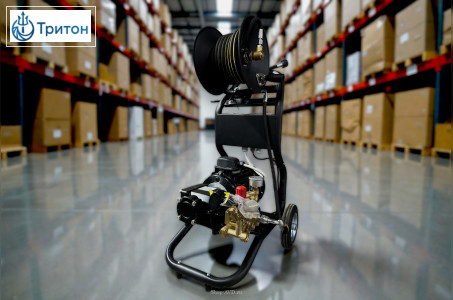 АВД ТРИТОН H 15/200 TS 5.5 N (на тележке, манометр, катушка, электрика с теплозащитой)