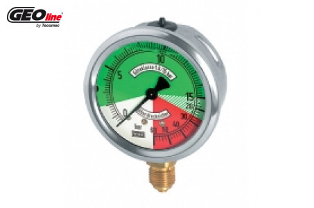 Манометр 0÷15/60 бар; вх.снизу Ш1/4; корпус нерж. (4 цвета)