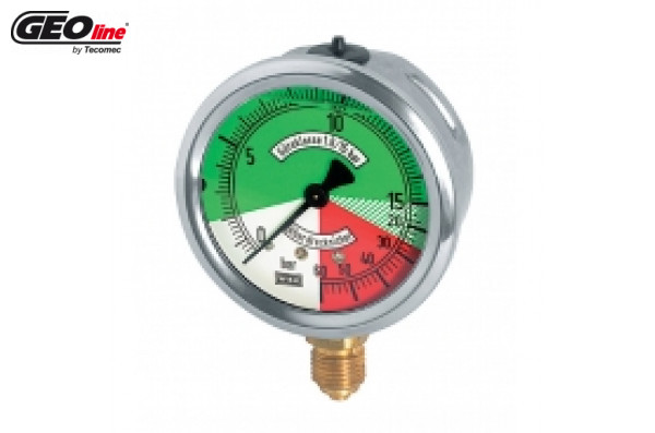 Манометр 0÷15/60 бар; вх.снизу Ш1/4; корпус нерж. (4 цвета)