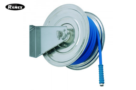 Барабан ручной для рукава 70м.3/8 или 50м.1/2(нерж.) 1/2ш.1/2ш. 200 бар.