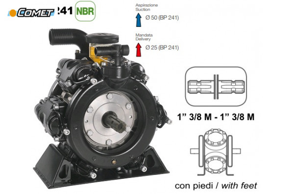 Насос мембранный Comet® серия ВP241 (222 л/мин; 20 бар); вал ВОМ 13/8