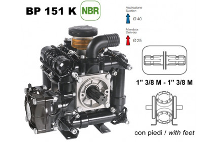 Насос мембранный Comet® серия ВP151 (138 л/мин; 20 бар); вал ВОМ 13/8