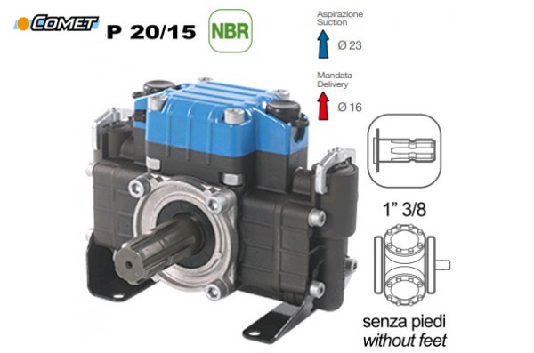 Comet® серия ВP20/15 (18,7 л/мин; 15 бар); вал ВОМ 13/8