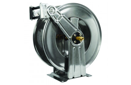 Барабан для шланга Барабан авто. для сварки для рук. дл. 20м  5/16 (8+8) (нерж.) 2x3/8ш. 2x3/8г. 20 бар