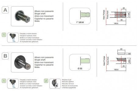 Насос мембранный Comet® серия ВP130 D (124 л/мин; 20 бар); вал ВОМ 13/8