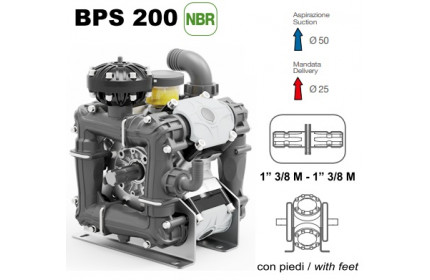 Насос мембранный Comet® серия ВPS200 (199 л/мин; 20 бар); вал ВОМ 13/8