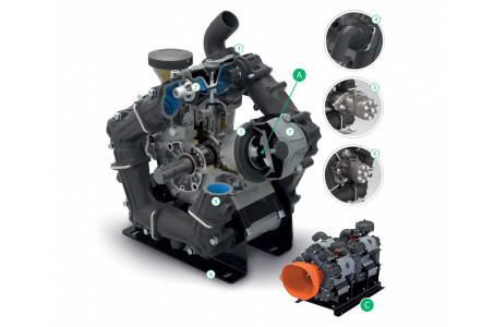 Насос мембранный Comet® серия ВPS200 (199 л/мин; 20 бар); вал ВОМ 13/8