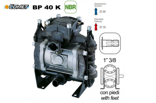 Насос мембранный Comet® серия ВP40 (43,3 л/мин; 15 бар); вал ВОМ 13/8