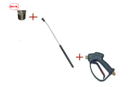 Распылительный пистолет в сборе с форсункой курок RL 26 М22х1,5ш  700 мм. (Нерж.)