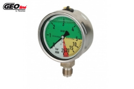 Манометр 0÷5/25 бар; вх.снизу Ш1/4; корпус нерж. (4 цвета)