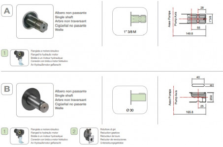 Насос мембранный Comet® серия ВP110 D (110 л/мин; 20 бар); гидрокомпенсатор; фланец под гидромотор