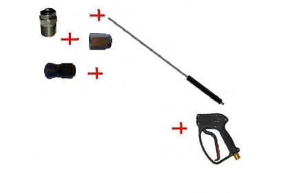 Распылительный пистолет в сборе с форсункой курок RL 30 М22х1,5ш  1500 мм (нерж).