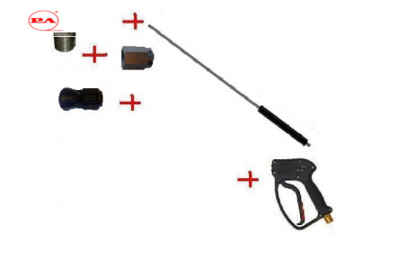 Распылительный пистолет в сборе с форсункой курок RL 30 М22х1,5ш  1500 мм (нерж).