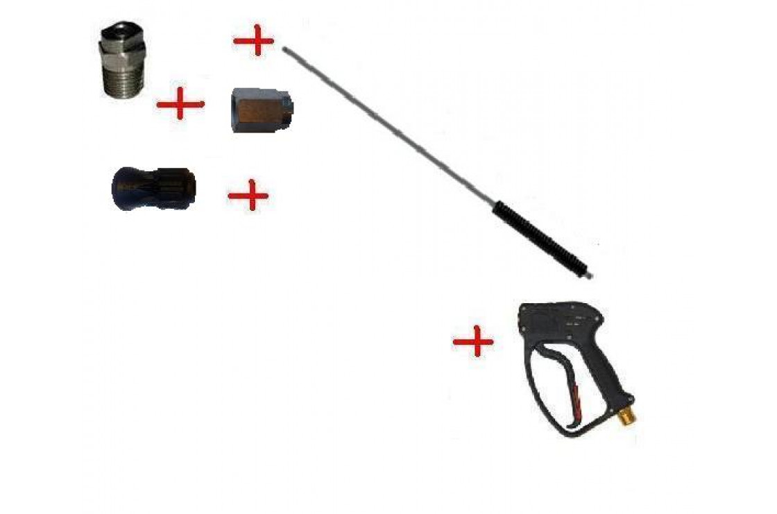 Распылительный пистолет в сборе с форсункой курок RL 30 М22х1,5ш  1500 мм (нерж).