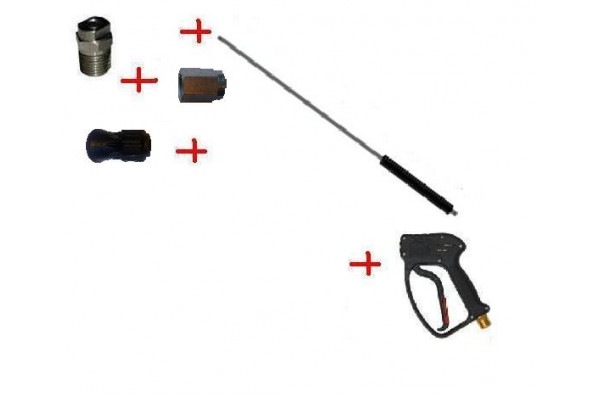 Распылительный пистолет в сборе с форсункой курок RL 30 М22х1,5ш  1500 мм (нерж).