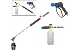 Пенокомплект в сборе 500 мм изог, RL 36 + ARS 25 KW синий (нерж); вход М22х1,5ш.