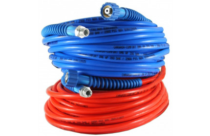 Шланг CARWASH COMFORT для МСО DN 8 синий 200 бар для пены 4,1 м 1/4 г. 3/8 ш.