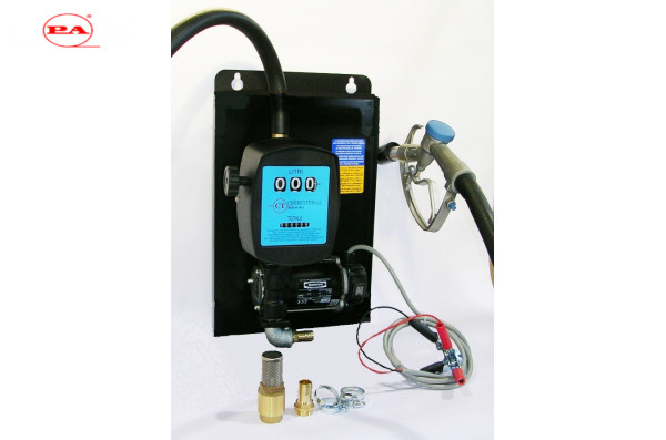 Установка для заправки дизельного топлива с заправочным пистолетом без отсечки настенная 12 В