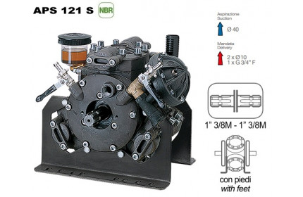 Насос мембранный Comet® серия APS 121 S (усиленное крепление) (115 л/мин; 50 бар); вал ВОМ 13/8