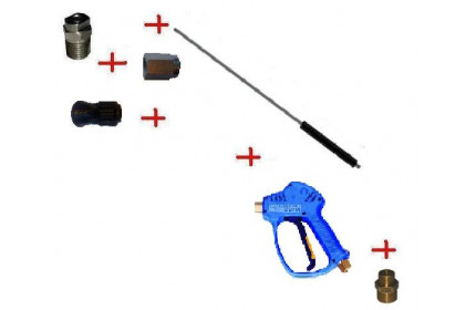 Распылительный пистолет в сборе с форсункой курок RL51 М22х1,5ш  1500мм (нерж).