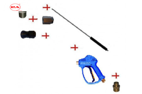 Распылительный пистолет в сборе с форсункой курок RL51 М22х1,5ш  1500мм (нерж).