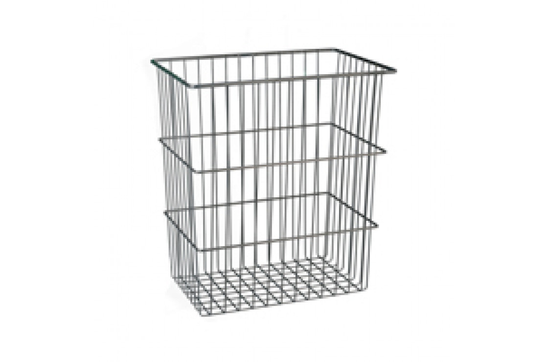 Корзина для бумаги, открытая, нерж.  сталь, 35 л