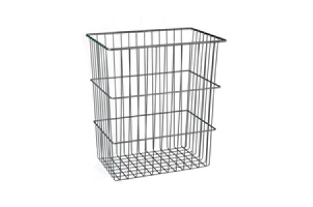 Корзина для бумаги, открытая, нерж.  сталь, 35 л