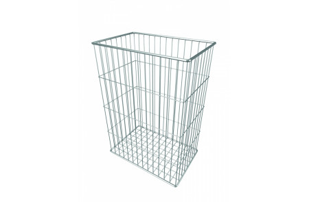 Корзина для бумаги, открытая, нерж.  сталь, 35 л