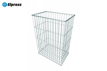 Корзина для бумаги, открытая, нерж.  сталь, 35 л