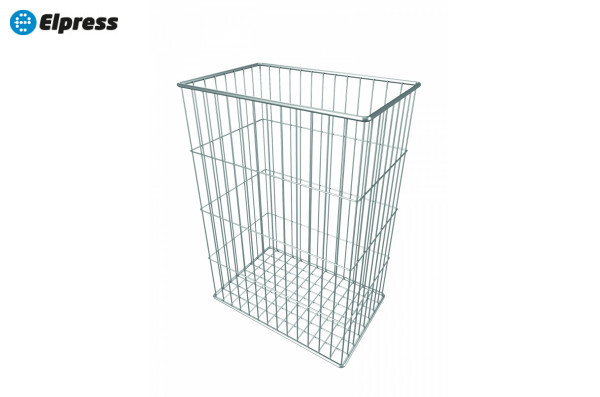 Корзина для бумаги, открытая, нерж.  сталь, 35 л