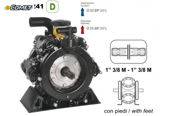 Насос мембранный Comet® серия ВP241 D (222 л/мин; 20 бар); вал ВОМ 13/8