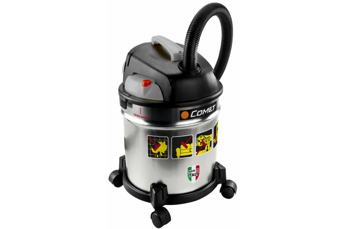 Пылеводосос Comet CM 20 S; 4 в 1, 1- турбина; бак 20л (сталь); 220В; 1200Вт
