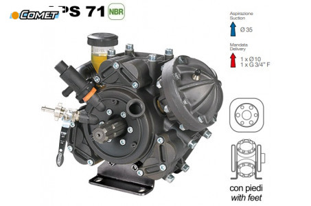 Насос мембранный Comet® серия APS 71 (67,2 л/мин; 50 бар); элемент соединительный под 6 болтов