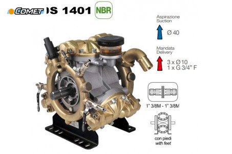 Насос мембранно-поршневой Comet серия IDS 1401 (135 л/мин; 50 бар)