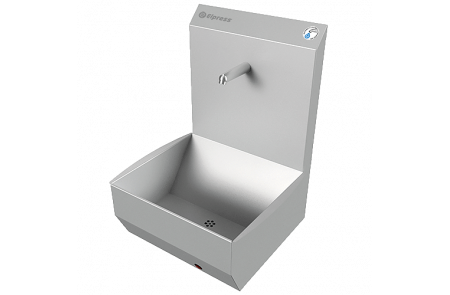 Раковина EWG-1K Deluxe настенная однопостовая с механическим включением, нерж. сталь