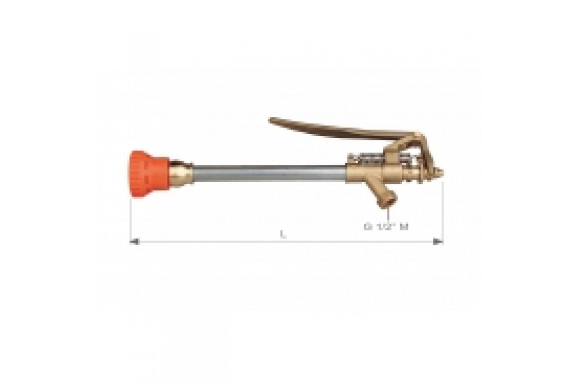 Пистолет распылительный  40 бар, копье 600 мм, форсунка 1,5 мм, вход Ш1/2