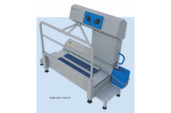 Санпропускник DZW-HDT-1000-R для дезинфекции рук и ног с контролем прохода (правосторонний)