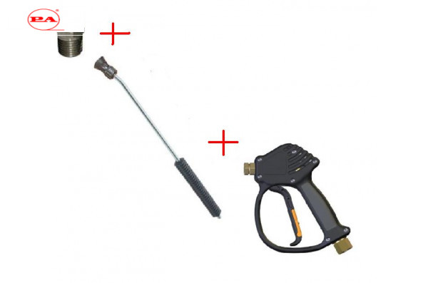 Распылительный пистолет в сборе с форсункой курок RL 11 М22х1,5ш  500 мм. (Изогнутый)
