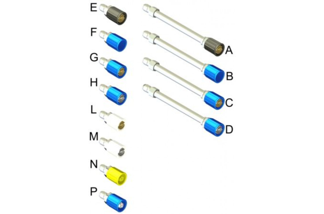 Удлинитель 75мм, вход ARS 178, выход форсунка, латунь, цвет белый для пены