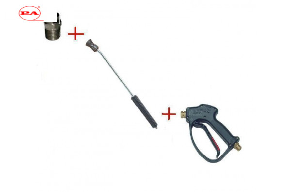 Распылительный пистолет в сборе с форсункой курок RL 26 М22х1,5ш  500 мм. (Изогнутый)