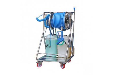 Моб. установка  с пеногенер. системой Foam & Wash, 10-100 бар, с подачей воздуха, на 1 ср-во