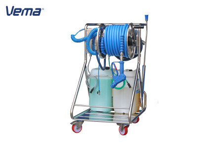 Моб. установка  с пеногенер. системой Foam & Wash, 10-100 бар, с подачей воздуха, на 1 ср-во