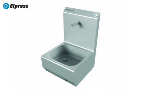 Раковина EWG-1S DELUXE настенная однопостовая с сенсорным включением, нерж. сталь, кругл. чаша