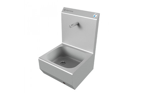 Раковина EWG-1S DELUXE настенная однопостовая с сенсорным включением, нерж. сталь, кругл. чаша