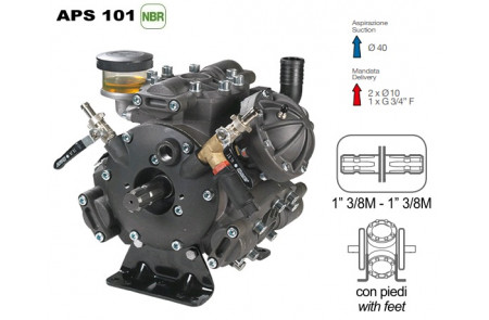 Насос мембранный Comet® серия APS 101 (94 л/мин; 50 бар); вал ВОМ 13/8