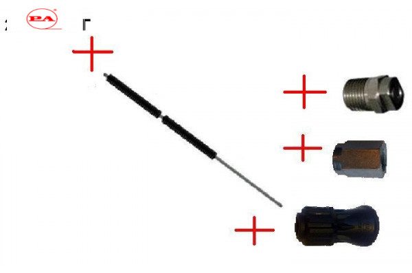 Распылительный ствол в сборе с форсункой и термозащитой 1500 мм; М22х1,5ш (нерж).