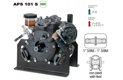Насос мембранный Comet® серия APS 101 S (усиленное крепление) (94 л/мин; 50 бар); вал ВОМ 13/8