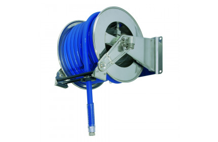 Барабан для шланга Барабан авто. для рук. дл. 100м 1/2  (кр.) 1/2ш.1/2ш. 600 бар
